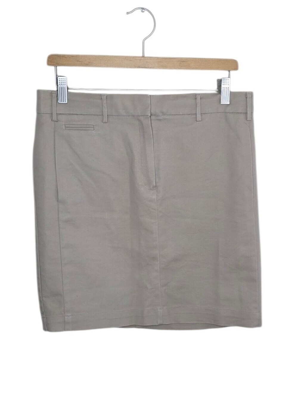 MNG by Mango Khaki Beige Straight Pencil Skirt Size 6 Classic Neutral Office